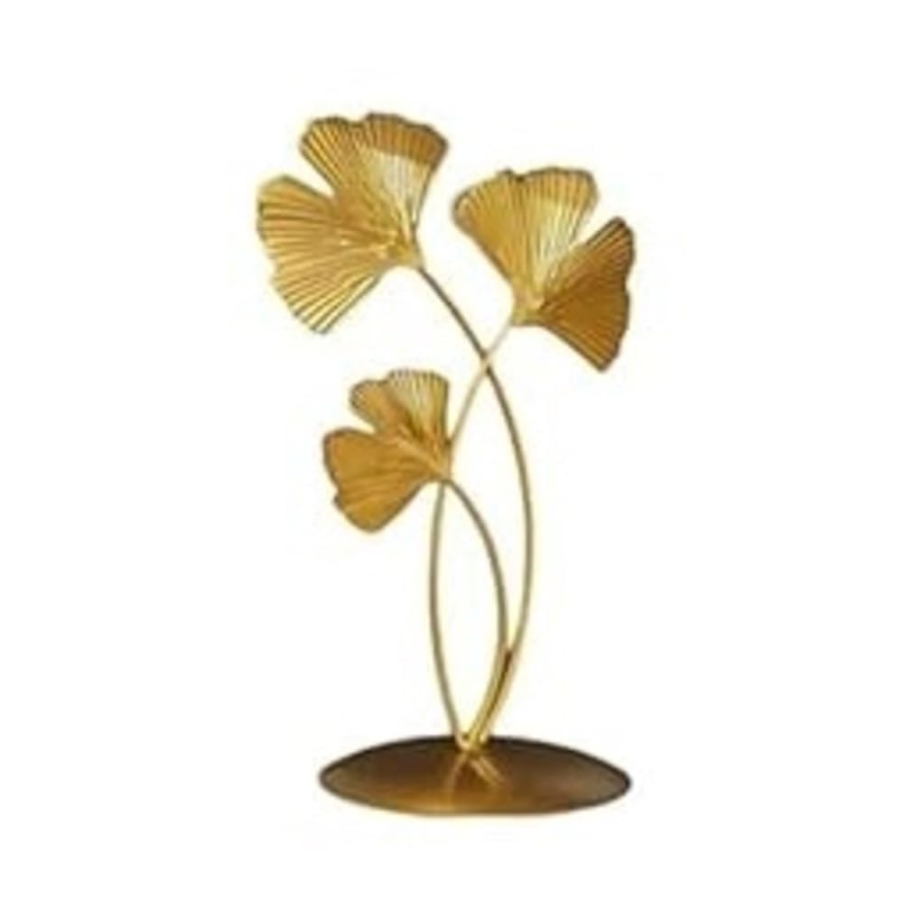 THING MAKER Large Goldmetal Wall Decor Golden Gingko Leaf Ornament Art Wall Sculpture Metal Wall Hanging Decor For Living Room/B