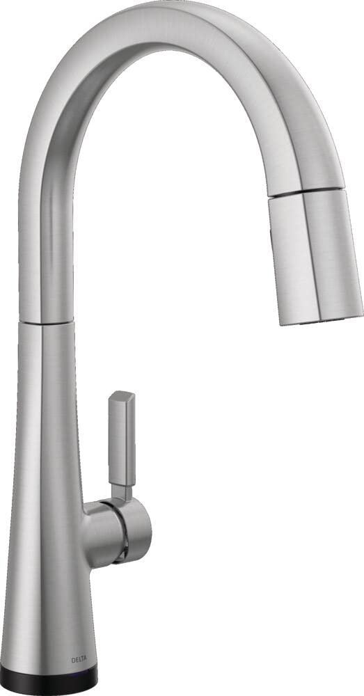 Delta Faucet Monrovia Touch Kitchen Faucet Brushed Nickel, Kitchen Faucets with Pull Down Sprayer, Kitchen Sink Faucet, Delta To