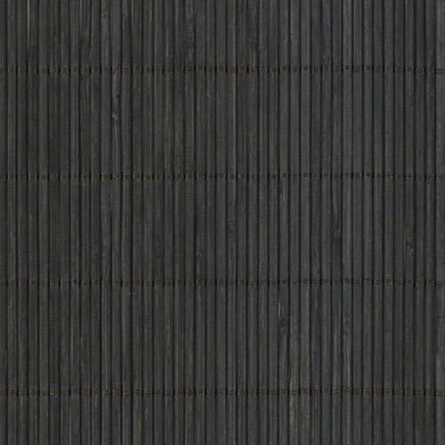 Bamboomn Bamboo Placemat/Sushi Rolling Mat - 18.75'' X 13'' - Black, 6 Pcs