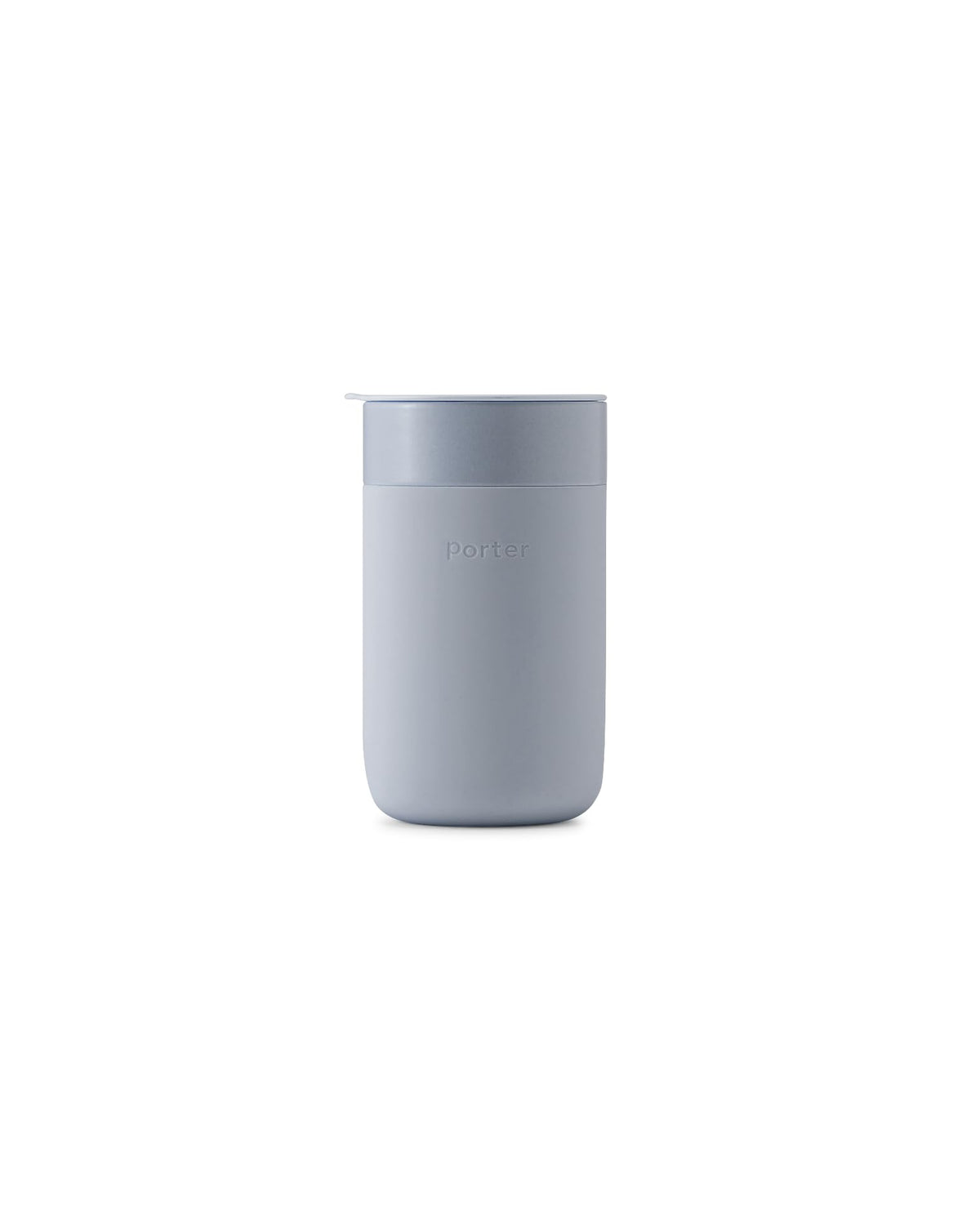 W&P Porter Ceramic Mug W/ Protective Silicone Sleeve, Slate 16 Ounces | On-The-Go | No Seal Tight | Reusable Cup For Coffee Or T