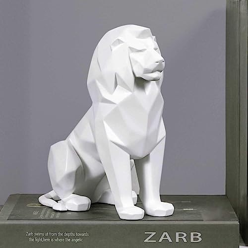 Artarium Geometric Sitting Lion Decorative Showpiece For Home Decor Office Decor Animal Figurines Gifts Antique Design (Sitting