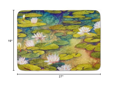 Waterlillies by Ferris Hotard Machine Washable Memory Foam Mat