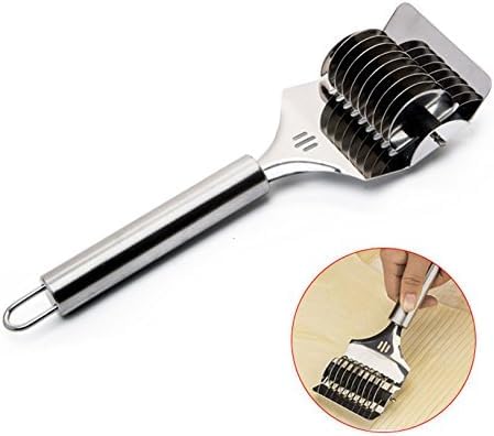 High Grade Stainless Steel Noodle Lattice Roller Dough Cutter For Kitchen Cooking Tools