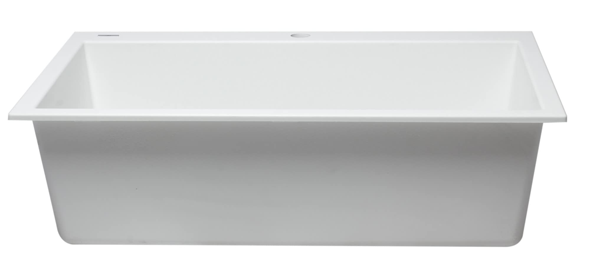 Alfi Brand Ab3322Di-W White 33 Single Bowl Drop In Granite Composite Kitchen Sink