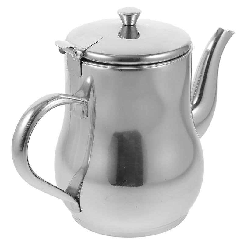 OUNONA Stainless Steel Kitchen Oil Dispenser Bottle 1.5L Multi-Function Soy Sauce Vinegar Container Reusable Cooking Oil Holder 