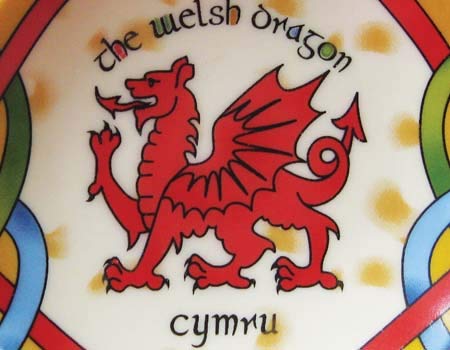 Welsh Dragon Teabag Holder Irish Tea Bag Coaster Wales Teapot Shaped Resting Caddy Saucer St. Davids Day Gift Made Of New Bone C
