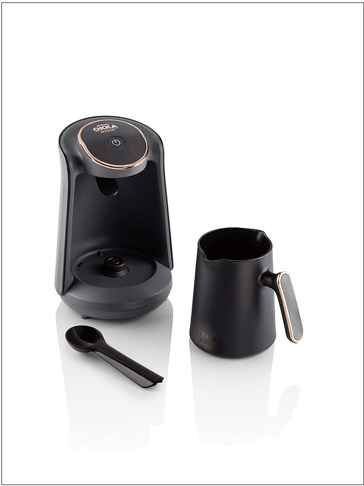 Arzum Okka Minio Automatic Turkish/Greek Coffee Machine, Usa 120V Ul, 4 Cups, Black/Gold
