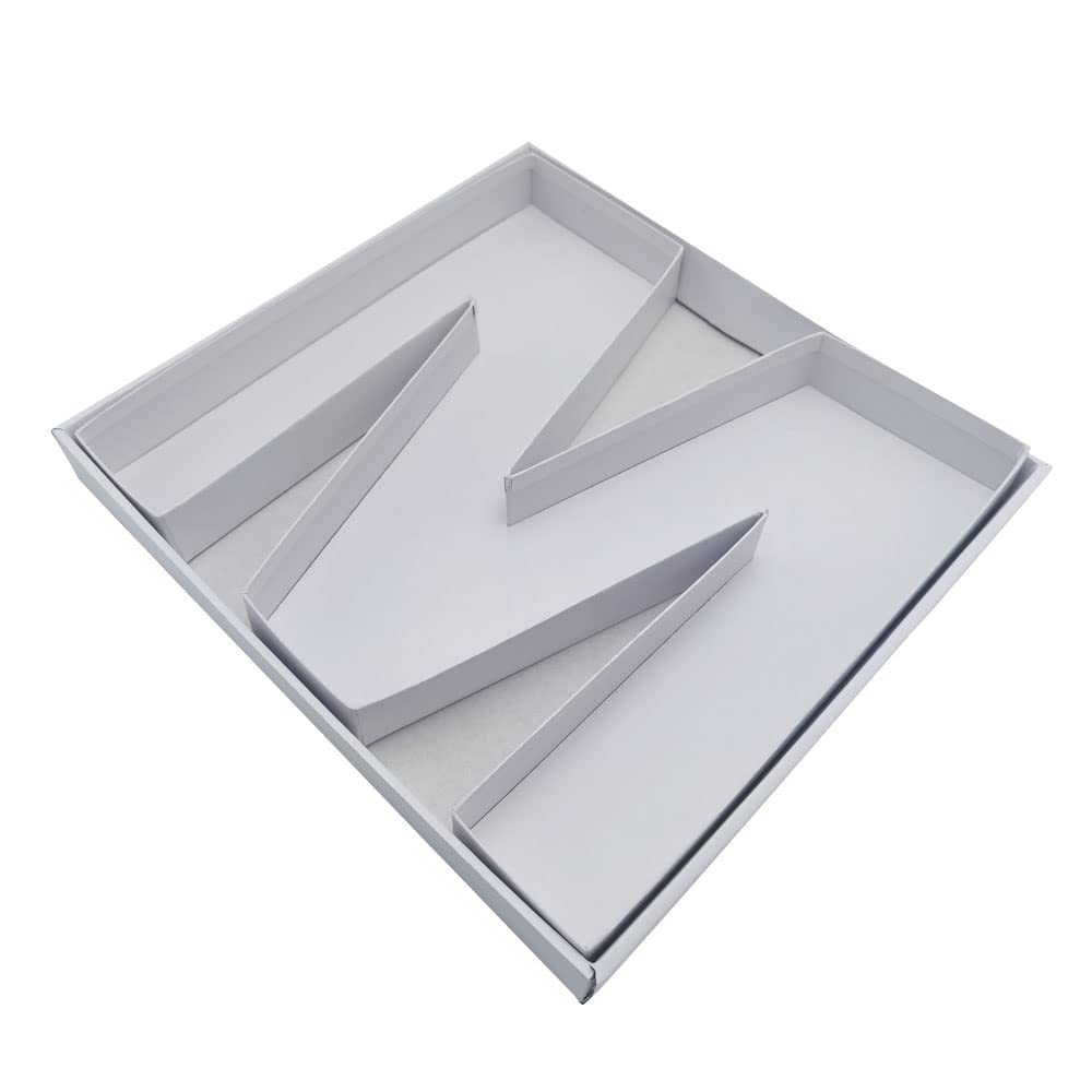 SHENGHE 12 Fillable Cardboard Letter Charcuterie Gift Cupcake Box With Cover Sweets Packaging (M)