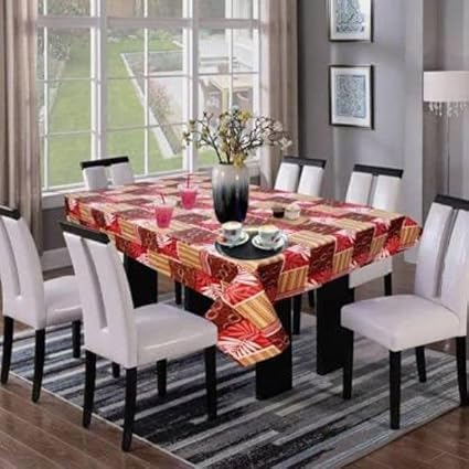 Center & Dining Table Cover for 2 to 6 Seater Table Cloth Water and dust with OilProof PVC Rectangular Shape (40x54 inch)