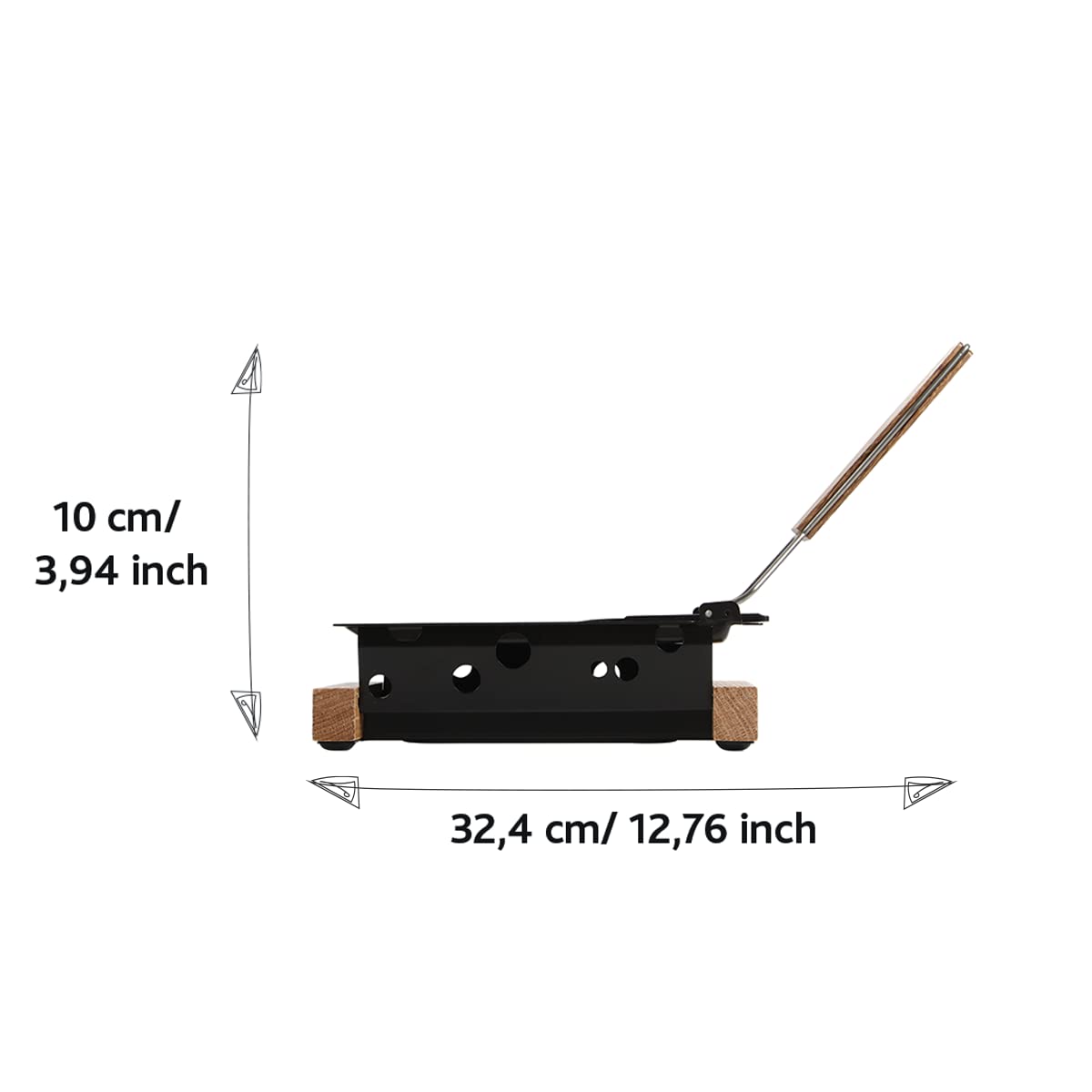 Boska Raclette Grilling Set - Partyclette To Go Set - Suitable For Cheese, Meat, Fish, And Vegetables - Portable Non-Stick - Dis