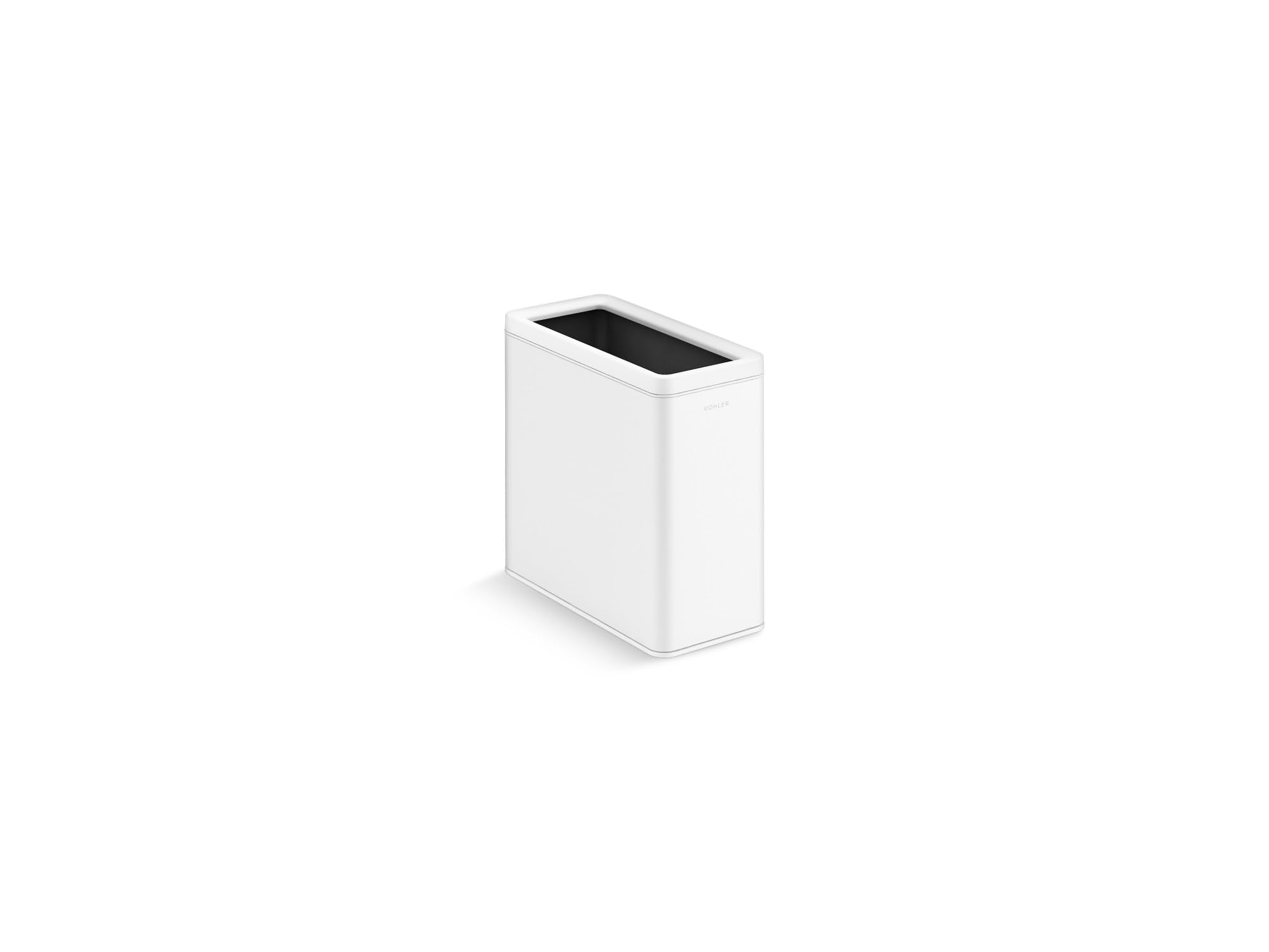 Kohler K-31313-Stw 12-Liter Open-Top Trash Can, White Stainless Steel