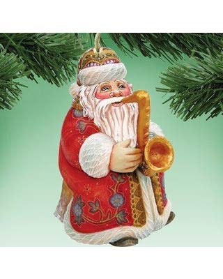 G.DeBrekht 8116211 Jazzman Santa Wooden Christmas Ornament-Like New Condition