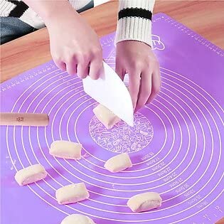 Zelkey Silicon Fondant Rolling Mat Or Silicone Baking Sheet Large With Measurements Stretchable For Kitchen Roti Chapati Cake Pa