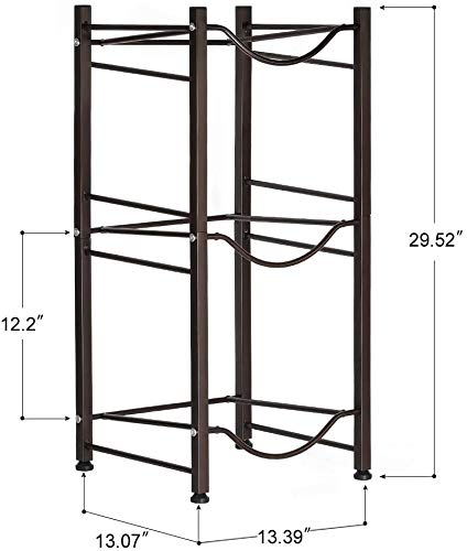 SEHERTIWY Water Jug Holder  5 Gallon Water Bottle Storage Rack for Water Dispenser  Water Cooler Jug Rack  3 Tier Water Jug Stand  5 Gallon Water Bottle Holder (3 Tier  Dark Brown)