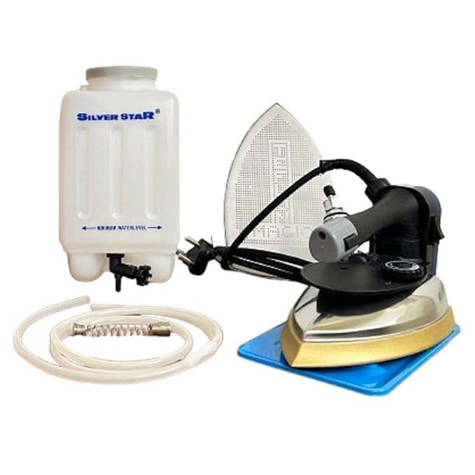Gemsy Silver Star 1800W Es 300L Industrial Steam With Teflon Shoes, 4.0 L WaterTank And Connectors  Heavy Duty For Professiona