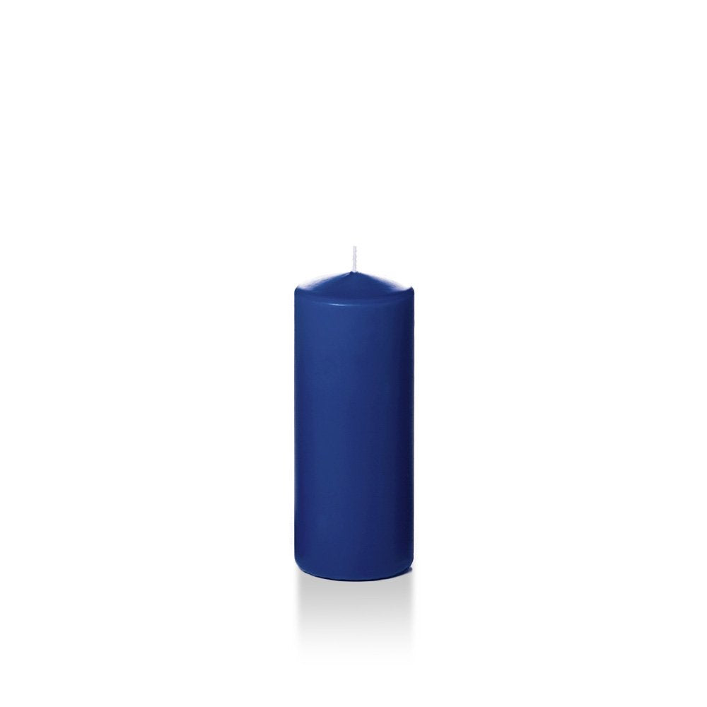 yummi 2.25 x 5 Navy Blue Slim Round Pillar Candles - 4 per Pack