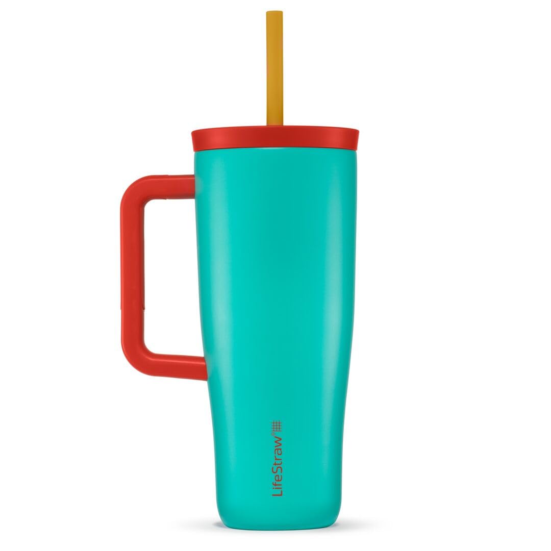 LifeStraw Go Insulated Water Filter Tumbler, 24 oz, Havana