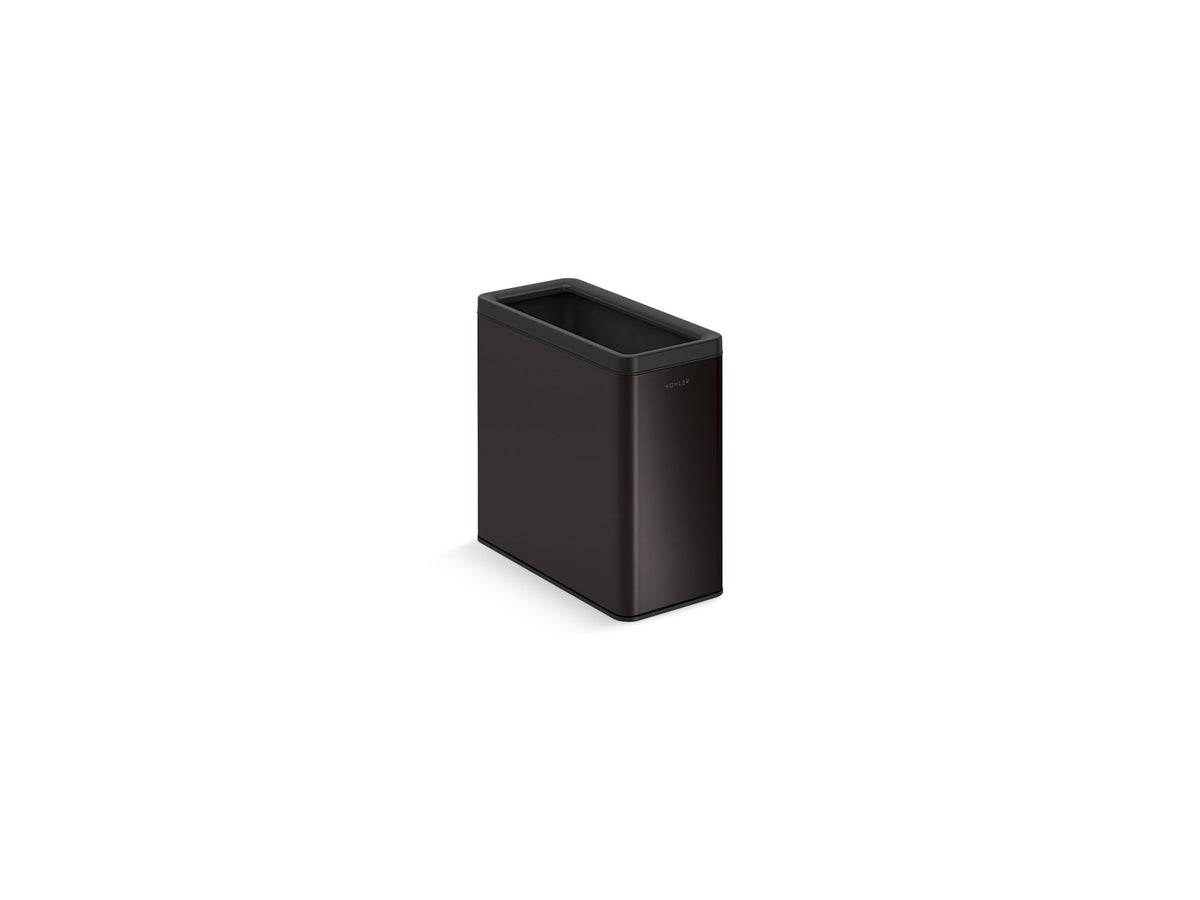Kohler K-31313-Bst 12-Liter Open-Top Trash Can, Black Stainless Steel