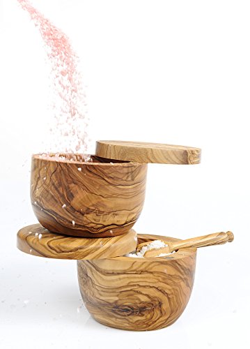 Berard 90070 French Olive-Wood Handcrafted Salt Keeper, Medium