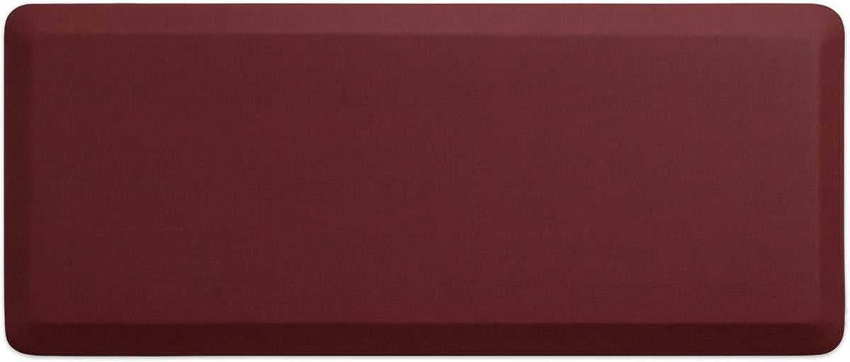 Newlife By Gelpro Anti-Fatigue Designer Comfort Kitchen Floor Mat, 20X48   , Grasscloth Crimson Stain Resistant Surface With 3/4
