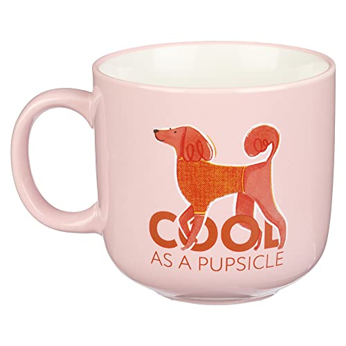 The Fur Side Dog Mom Gift Coffee Mug, Cool as a Pupsicle Fun Coffee Cup Gift for Dog Lovers, Hound/Doodle Breed Owners, Microwav