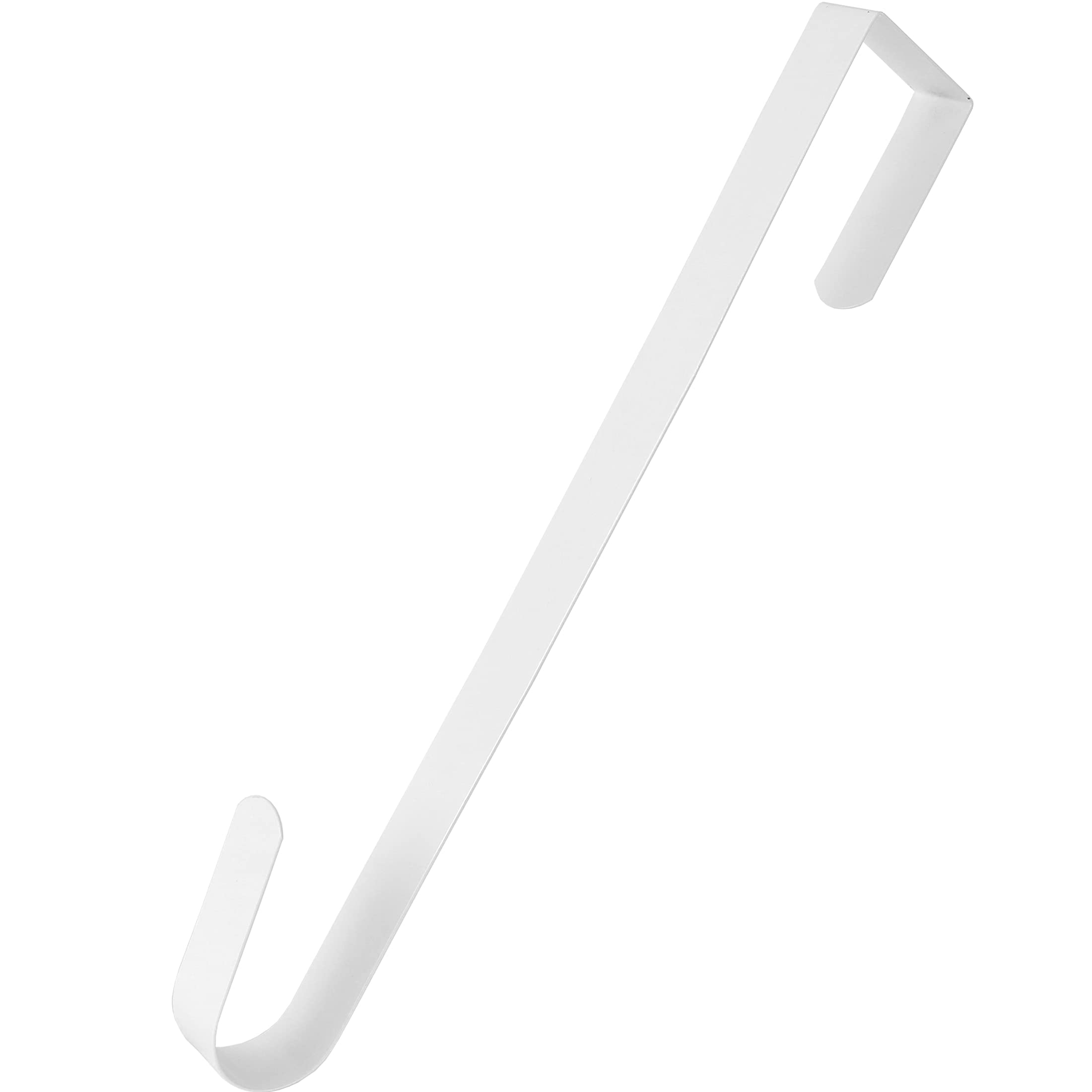 RND Over Door Wreath Hanger Hook - Thin Metal Overdoor Wreath Holder Seasonal Hanger Hooks for Front or Back Door (White, 15)