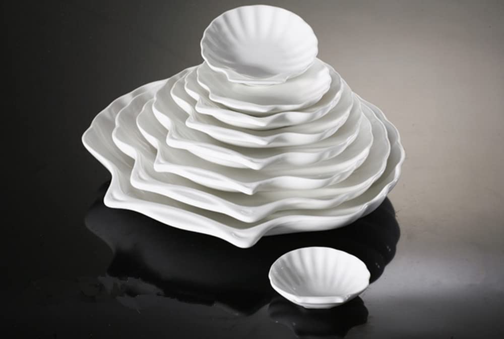 Leoyoubei Sauce Dish,Dip/Dipping Bowls Set Of 4, 5'' White Porcelain Dipping Sauce Bowls/Dishes For Sushi Tomato Sauce, Soy Sauc