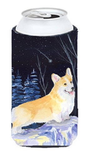 Starry Night Corgi  Tall Boy Beverage Insulator Beverage Insulator Hugger