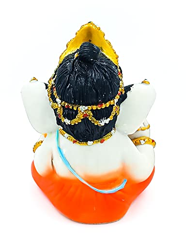Atut Ganesh Idol In Big Size For Home Temple (Multicolour, Unbreakable- 21.5 Cm)