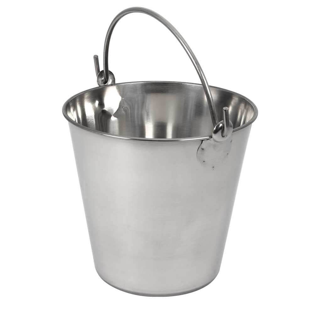 Lindy'S 8-Quart Stainless Steel Bucket, Durable Seamless Bucket For Home, Carry Water Or Milk, Fill With Food, Cleaning Bucket