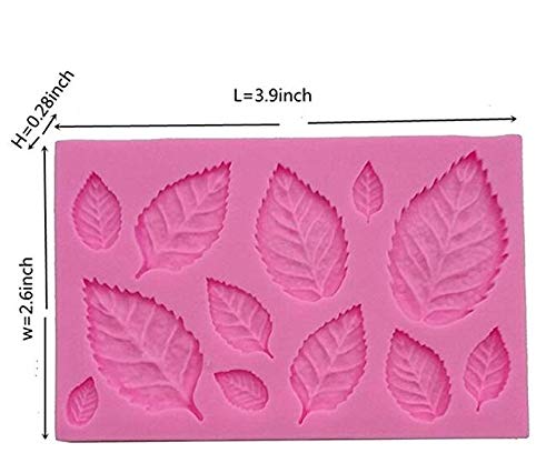 Leaf Mold Silicone Leaves Fondant Molds,Tree Leaves Mold For Cake Decoration,Maple Leaves Candy Mold,Cupcake Topper,Polymer Clay