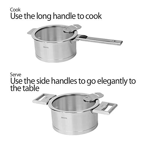 Cristel Strate Set of Handles, 13 Piece, Silver