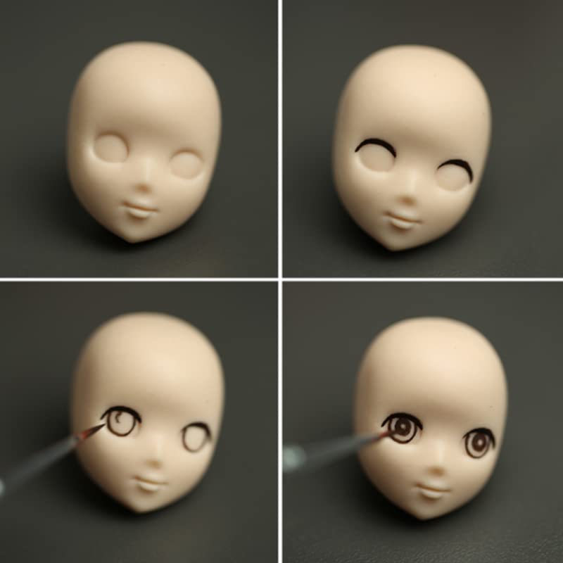13Pcs/Set Human Face Silicone Mold,Dolls Face Fondant Mold,Diy Baby Face Cake Decorating For Chocolate,Fondant,Sugarcraft, Polym
