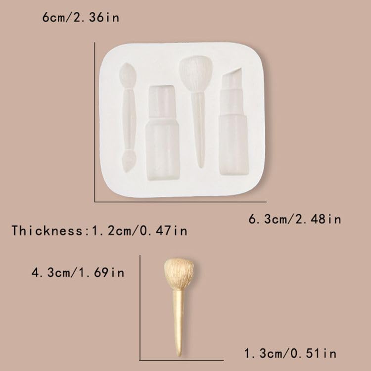 Anyana 3D Mini Makeup Tools Loose Powder Eye Shadow Silicone Mould Embossing Cake Fondant Imprint Gum Paste Mold For Sugar Paste