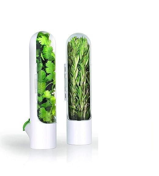 Yuganshu Herb Saver Pod For Fridge Herb Storage Containers Fresh Herb Keeper For Refrigerator Fresh Herbs Saver Keep Your Greens