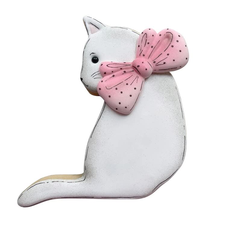 Liliao Curled Cat Cookie Cutter - 4 X 4.3 Inches - Stainless Steel