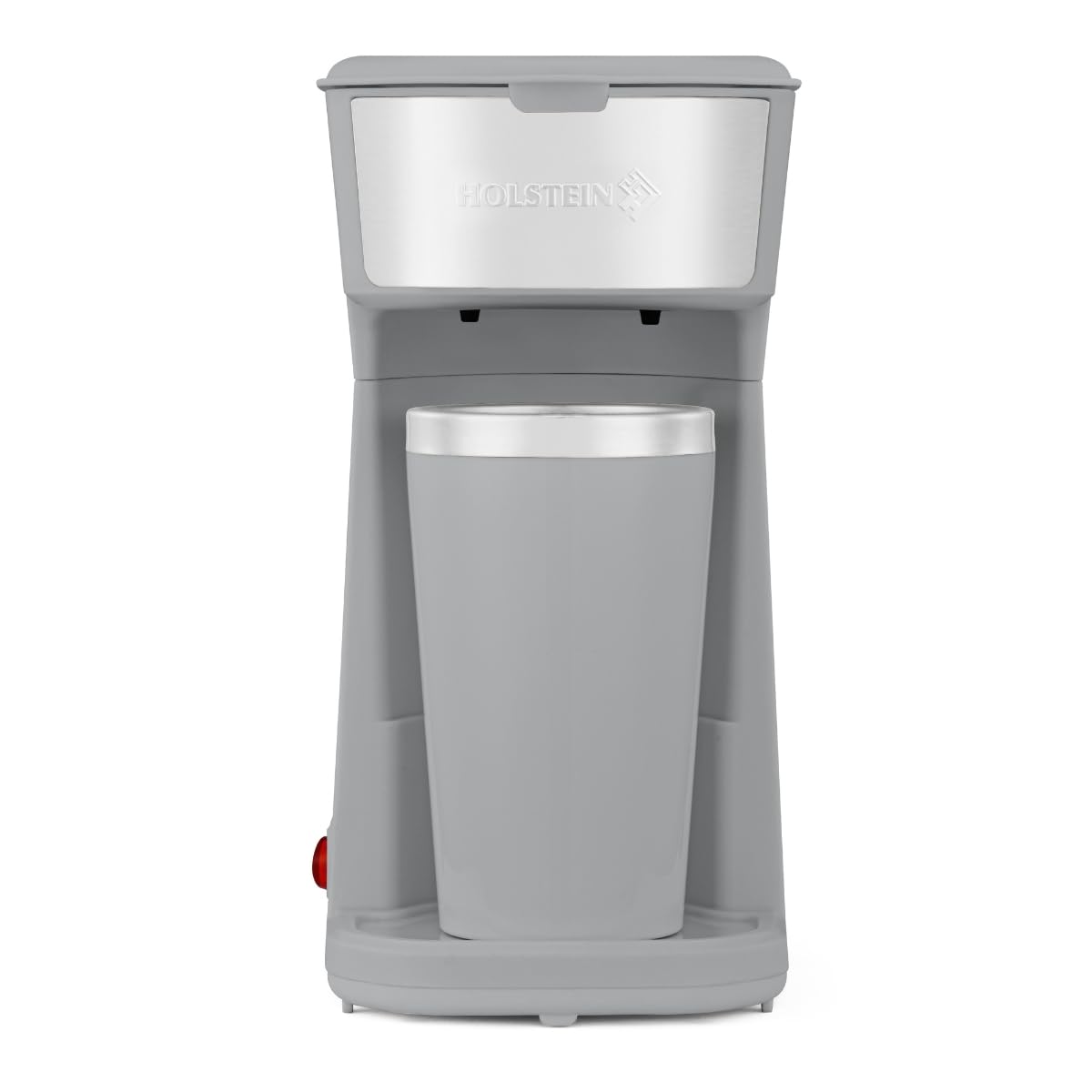 Holstein Housewares Single Serve Coffee Maker, 14Oz Personal Coffee Brewer Machine With Reusable Filter, One Touch Operation & A