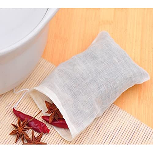 Reusable Sachet Drawstring Packing Bags Cheesecloth Cold Brew Coffee Bags 4X6Inch 50 Pcs For Spices,Tea Filter,Dried Herbs,Cooki