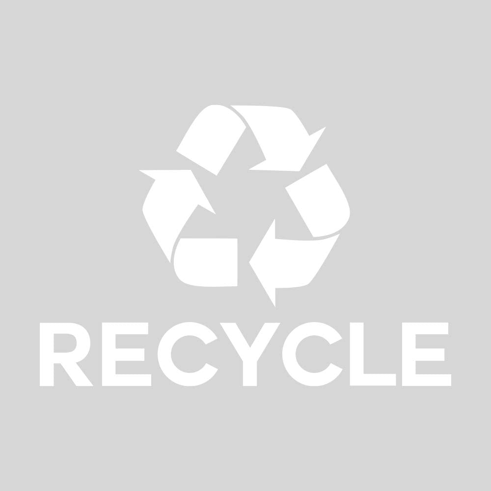 Ignixia Recycle Symbol Sticker Decal To Organize Trash Cans/Garbage Containers, Recycle Sign Decal Plotter Cut Vinyl Outdoor Rec