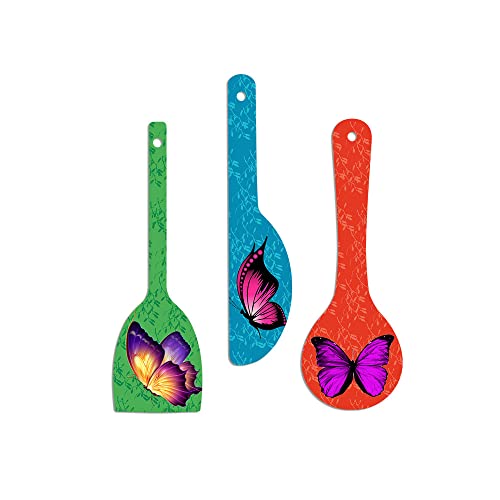 Artvibes Beautiful Butterfly Wooden Wall Hanger for Home | Office | Living Room | Gift | Modern Decoration Items | Kitchen Wall 