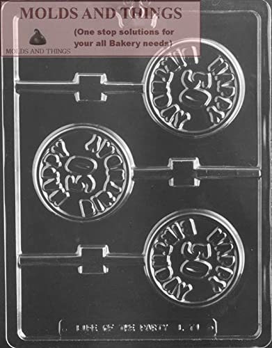 Happy 50Th Birthday Lolly Chocolate Candy Mold 50Th Chocolate Candy Mold With Copywrited Molding Instructions