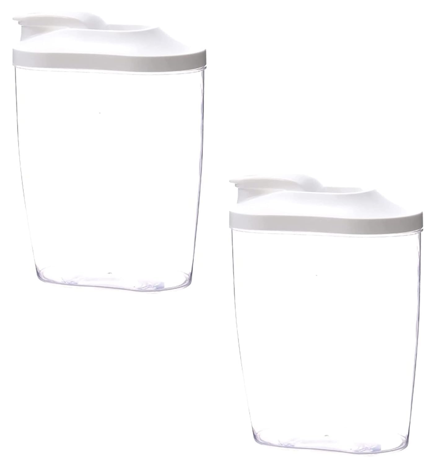 Naidev Airtight Food Storage Container With EasyPour Spout  Clear Plastic Kitchen Canister For Dry Goods, Pantry Organization 