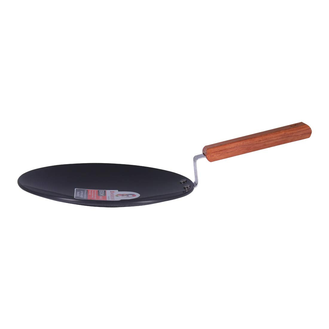 Wonderchef Hard Anodized Pure Grade Aluminum Pfoa-Free Indian Cooking Roti Naan Paratha Tawa; 25 Cm Pan, Black