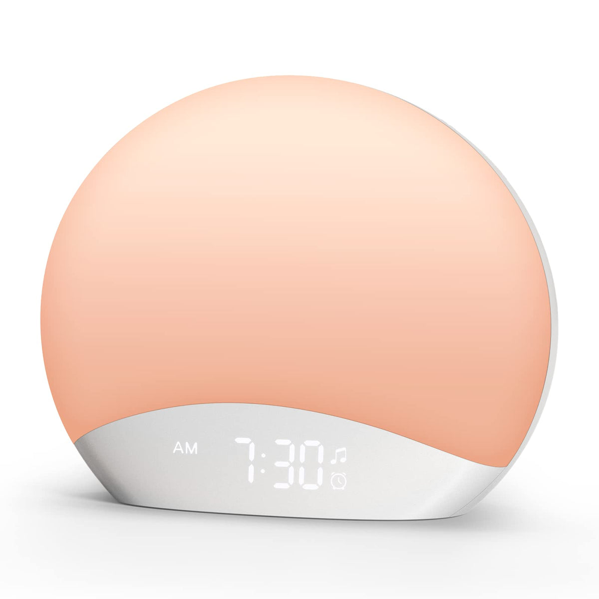 Reacher Sound Machine Sunrise Alarm Clock With Night Light, 26 Nature Inspired Sleep Sounds, 0-100% Dimmable Clock, Sunrise Lamp