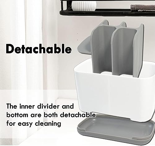 Leawall Toothbrush Holder, Toiletries Holder Stand Plastic Caddy Organizer For Tooth Paste & Tooth Brush | Toiletries Holder Sta