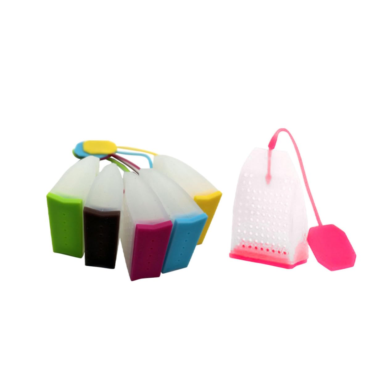 6pcs Silicone Tea Bag Infuser Filter for Tea Lovers, Heat Resistant