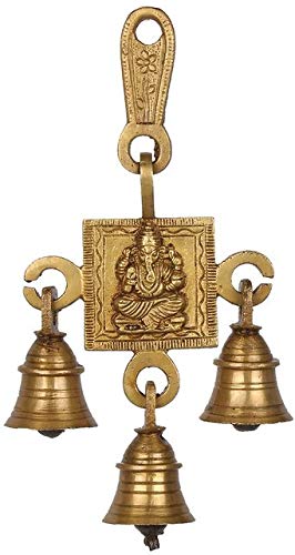 UAPAN Brass Hanging Bell (Ganesh, Gold)