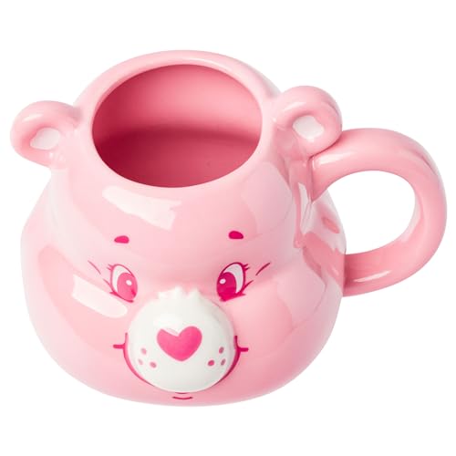 Silver Buffalo Care Bears Ceramic 3D Sculpted Mug Featuring Cheer Bear, 20 Ounces