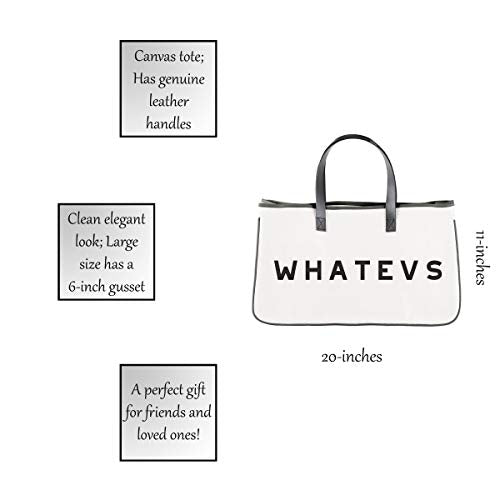 Santa Barbara Design Studio Creative Brands Face Canvas Tote, Large, Whatevs, G5734