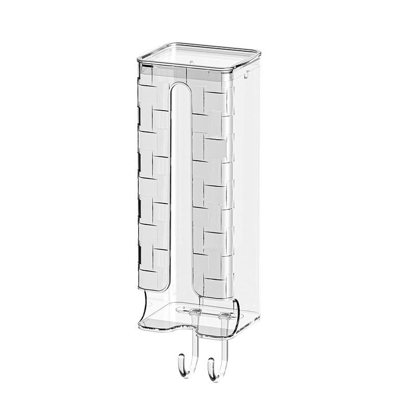 Quira Wall Mounted Transparent Storage Box  Foldable Towel & Tissue Organizer With Hooks | Bathroom, Kitchen, Wardrobe Space Sa
